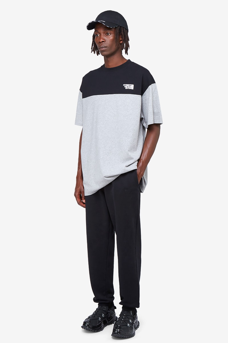 Vetements Contrast-Panel Logo T-Shirt Release Grey The North Face
