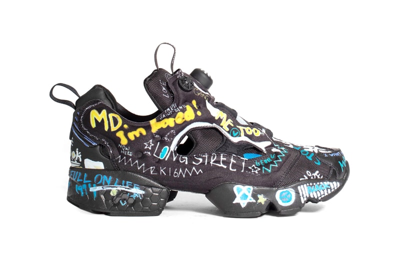 vetements reebok instapump fury fw20 fall winter 2020 graffiti black yellow blue white pink green official release date info photos price store list buying guide pre order