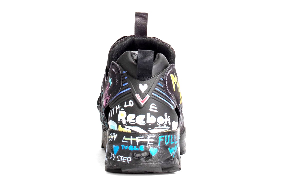 vetements reebok instapump fury fw20 fall winter 2020 graffiti black yellow blue white pink green official release date info photos price store list buying guide pre order