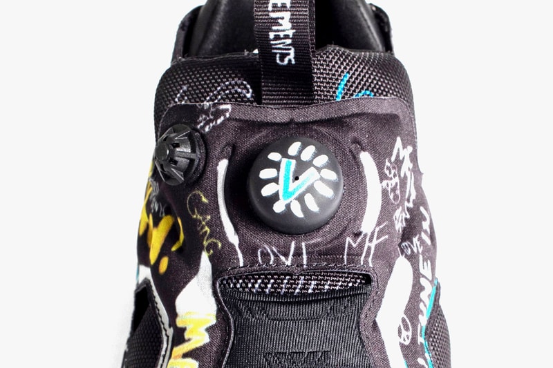 vetements reebok instapump fury fw20 fall winter 2020 graffiti black yellow blue white pink green official release date info photos price store list buying guide pre order