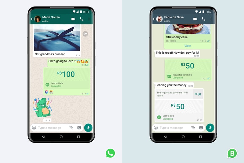 whatsapp launches payments transfers brazil cielo bank banco de brasil
