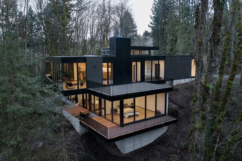 William / Kaven Architecture's Royal House Sits Elevated in Portland’s Forest Park luxury homes design projects nature