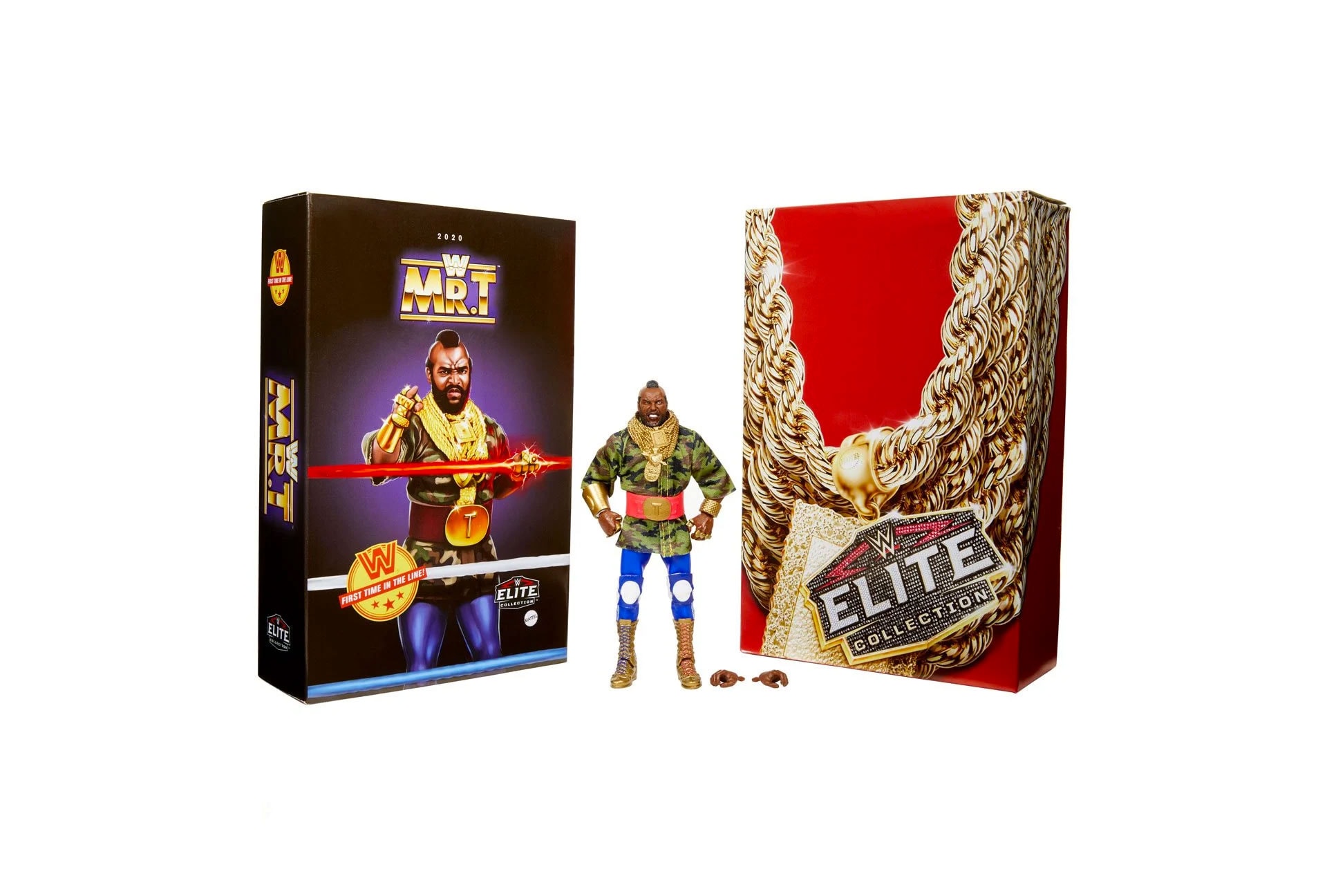 WWE Mr. T Elite Mattel Action Figure  2020 san Diego Comic Con A-Team WWF WWE wrestling action figures toys 