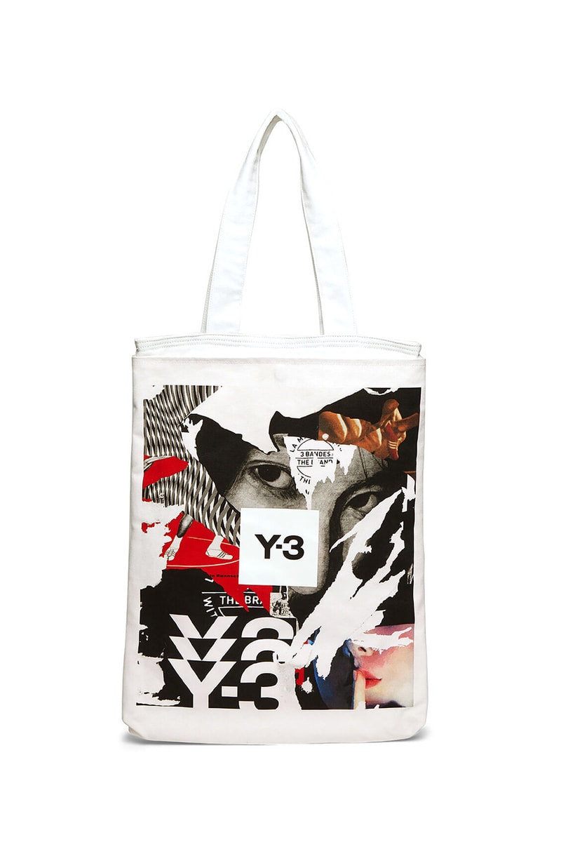 Y-3 Graphic Tote Bag in White Pre-Order September 2020 Shipping Release Information Closer Look Totes Bags LN-CC Designer Carrying Option Shoulder Laptop Large adidas The Brand With the Three Stripes