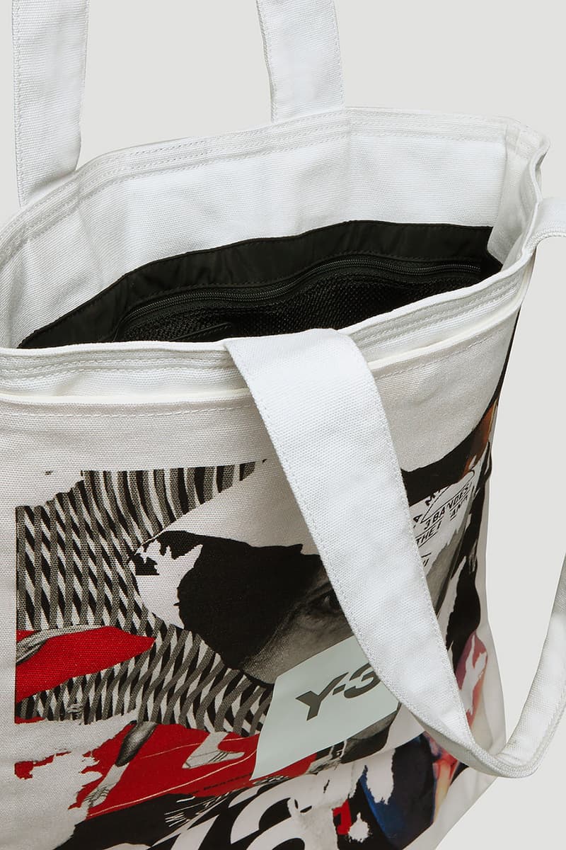 Y-3 Graphic Tote Bag in White Pre-Order September 2020 Shipping Release Information Closer Look Totes Bags LN-CC Designer Carrying Option Shoulder Laptop Large adidas The Brand With the Three Stripes