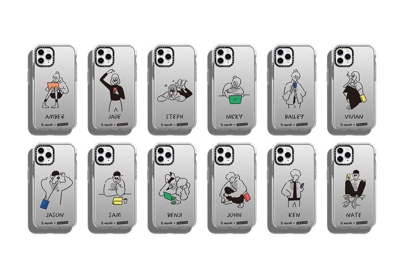 CASETiFY Signs Yu Nagaba Quirky Illustrations drawings depictions iphone case airpod accessories macbook stickers wireless chargers 