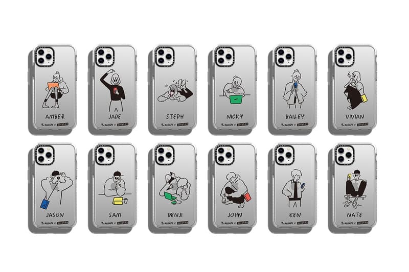 CASETiFY Signs Yu Nagaba Quirky Illustrations drawings depictions iphone case airpod accessories macbook stickers wireless chargers