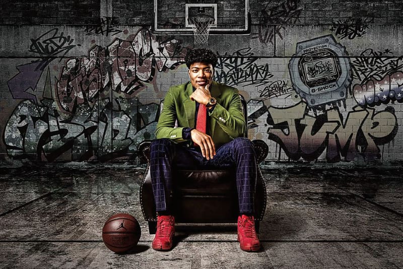Rui Hachimura and G-SHOCK Drop Gold-Plated GST-B100RH Timepiece