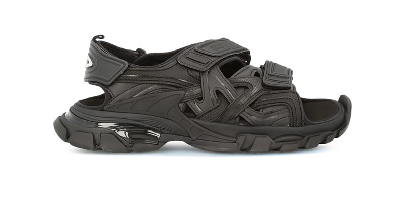 balenciaga track sandal black