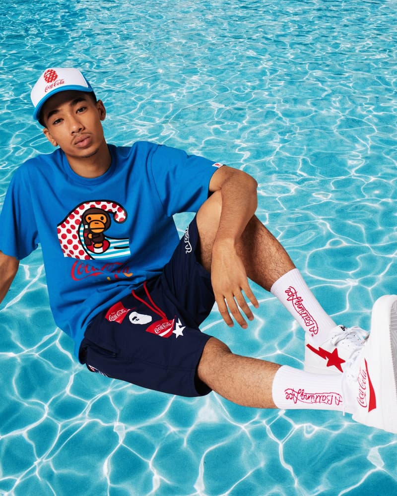 Coca-Cola x BAPE 2020 Capsule Collection The Coca-Cola Company pop soda syrup A Bathing Ape Summer shorts streetwear hypebeast