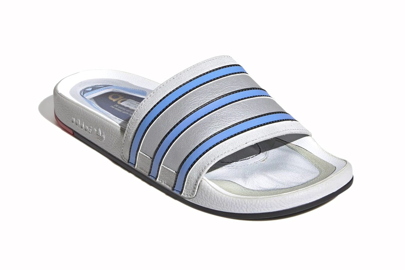 adidas Originals Adilette Premium Slides Micropacer-Inspired Release FX4410 Info Buy Price silver