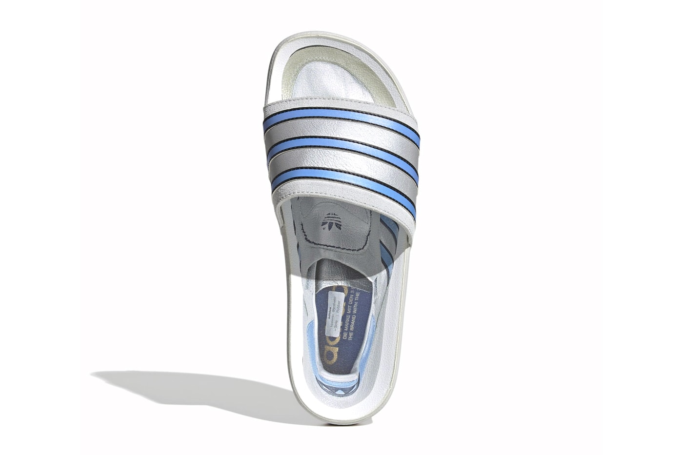 adidas Originals Adilette Premium Slides Micropacer-Inspired Release FX4410 Info Buy Price silver