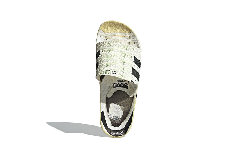 adidas Originals adilette Superstar "Ftwr White/Core Black/Off White" Fw6093 Slides Sandals Slipper Three Stripes 50th Anniversary Release Information Footwear Drops July 1 