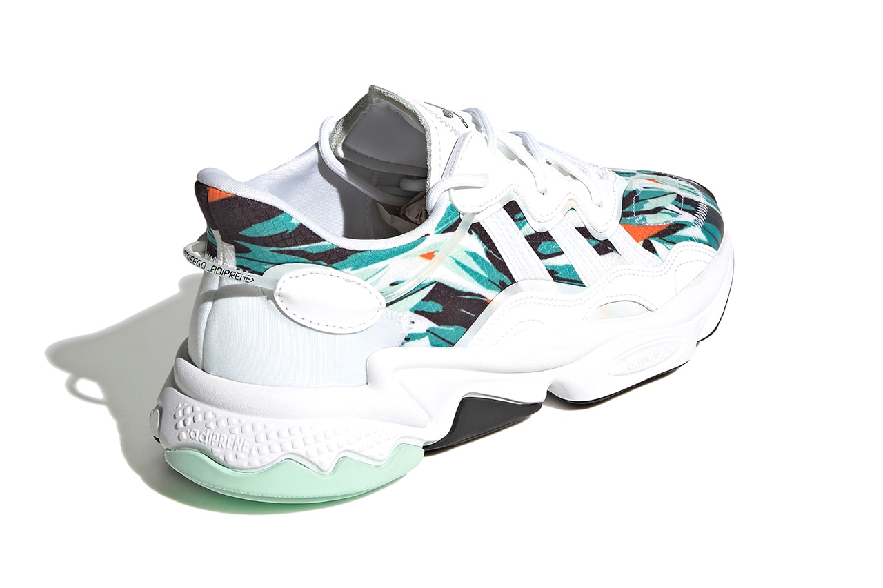 adidas Ozweego "Cloud White / Cloud White / Core Black" "Core Black / Core Black / Cloud White" FZ4089 FZ3829 Adiprene+ Three Stripes Geometric Mesh Jungle Color Print Sneaker Release Information Closer Look Drop Date