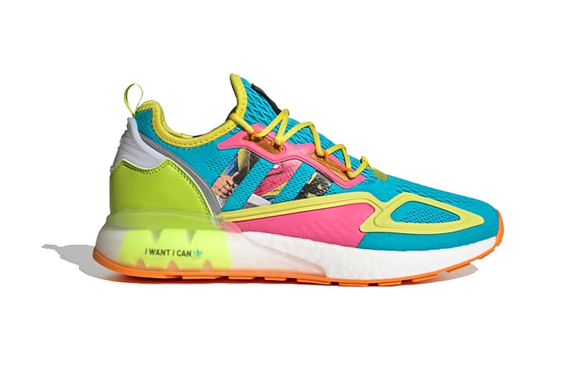 adidas originals zx 2k boost electric yellow i want i can silver metallic bright orange