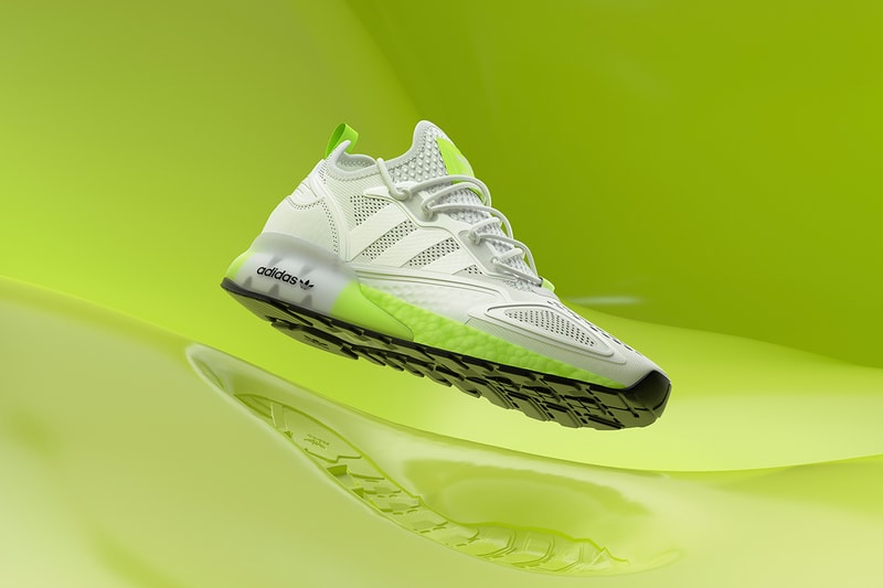 Adidas originals zx sneaker boost technology when do they drop Solar Yellow Hi-Res Red White Violet Pink