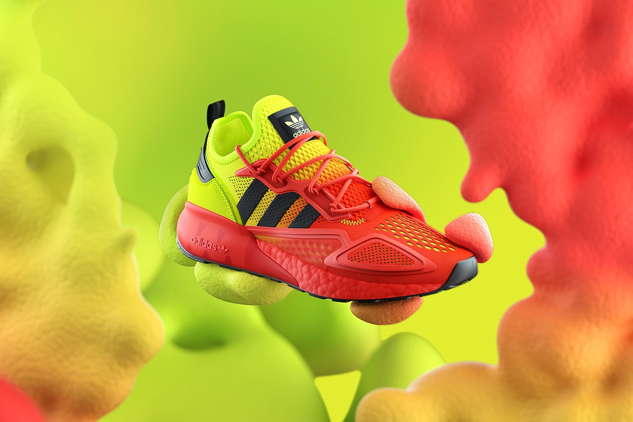 Adidas originals zx sneaker boost technology when do they drop Solar Yellow Hi-Res Red White Violet Pink