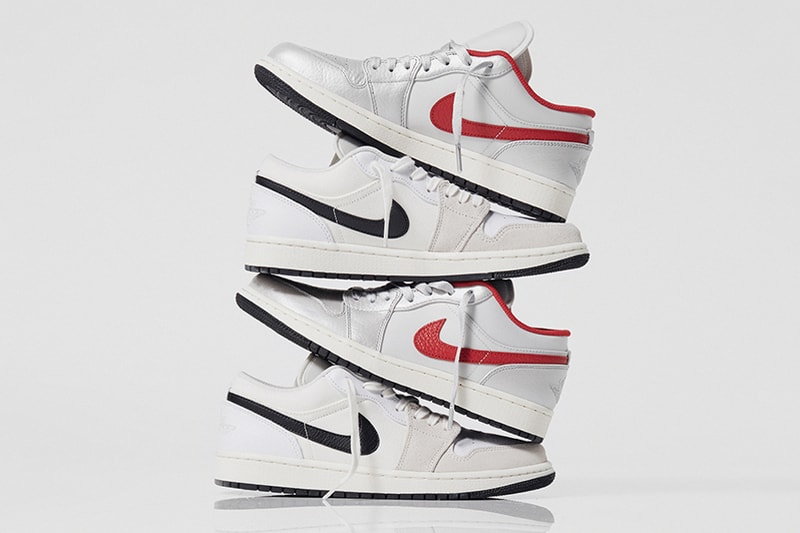 air jordan brand 1 low gel astrograbber night track white silver red black size exclusive DA4668 001 DC3533 100 release date info photos price store list buying guide
