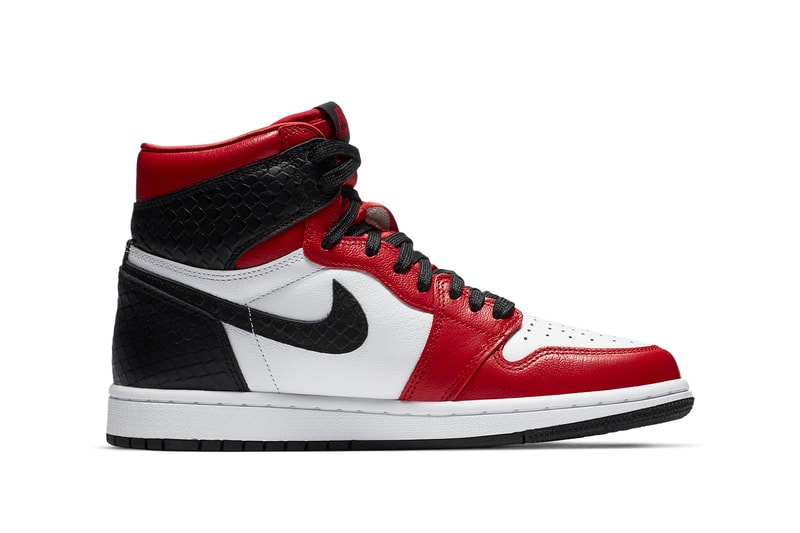 air jordan brand 1 retro high satin snake womens gym red white black CD0461 601 official release raffle date info photos price store list buying guide