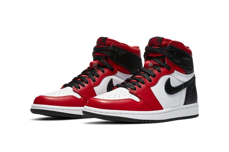 air jordan brand 1 retro high satin snake womens gym red white black CD0461 601 official release raffle date info photos price store list buying guide