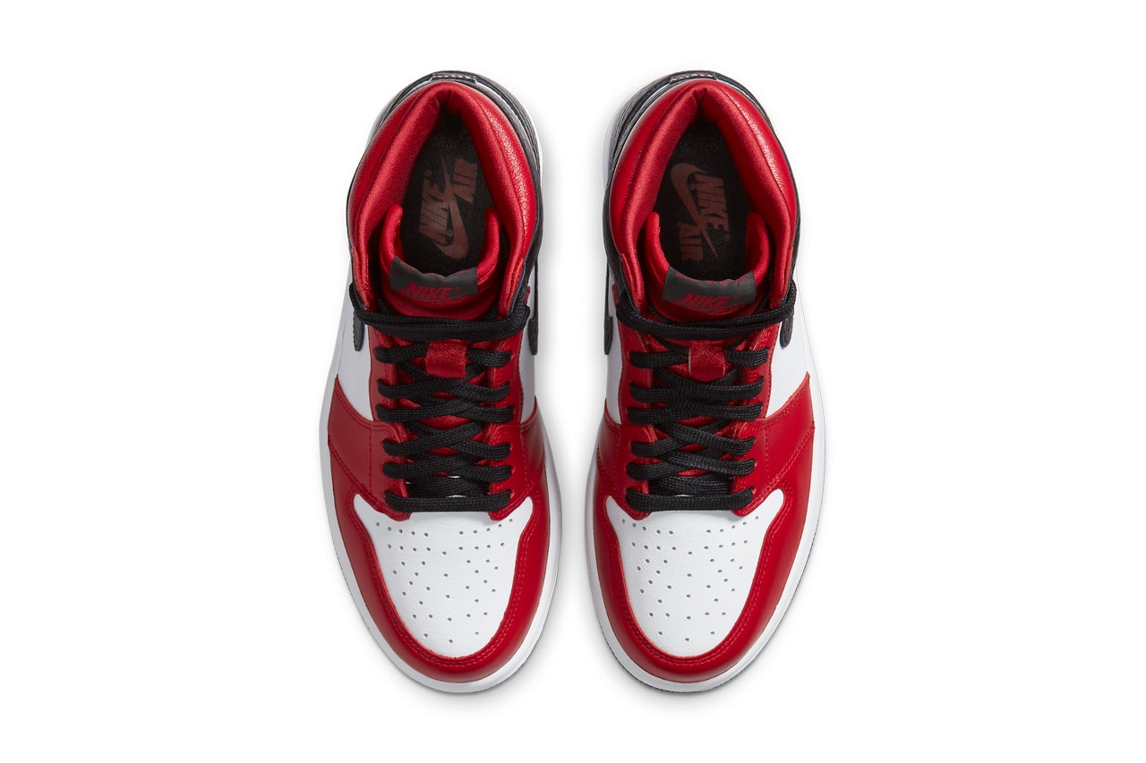 air jordan brand 1 retro high satin snake womens gym red white black CD0461 601 official release raffle date info photos price store list buying guide