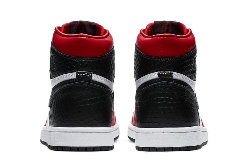 air jordan brand 1 retro high satin snake womens gym red white black CD0461 601 official release raffle date info photos price store list buying guide