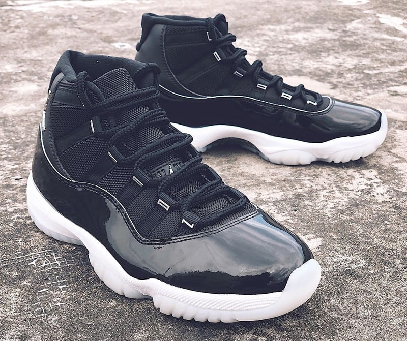 air jordan brand 11 25th anniversary black white metallic silver clear ct8012 011 official release raffle date info photos price store list buying guide