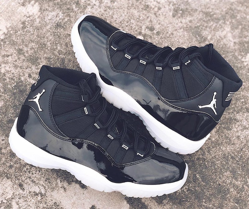 air jordan brand 11 25th anniversary black white metallic silver clear ct8012 011 official release raffle date info photos price store list buying guide