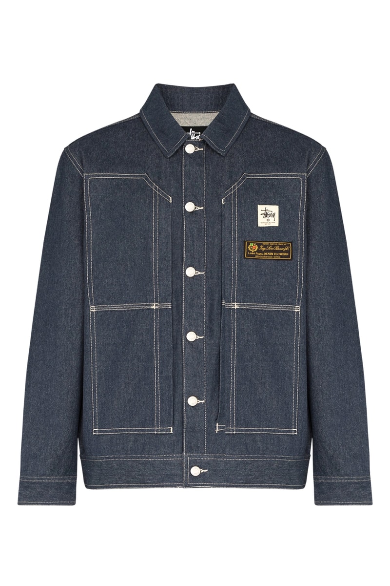 1017 alyx 9sm alyx studios matthew m williams stussy loro piana denim jacket blue browns fashion