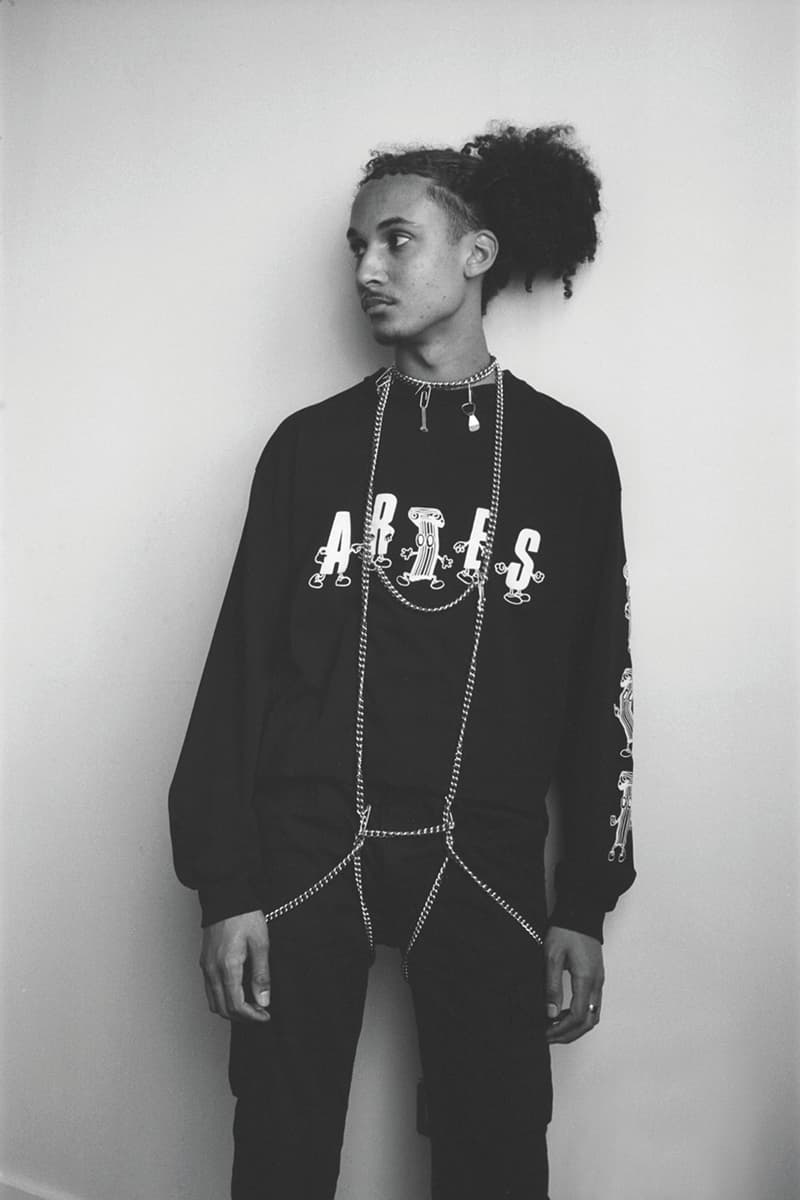 aries hillier bartley jewelry jewellery spring summer 2020 fall winter islington college campaign charms necklace paper clip temple bunny
