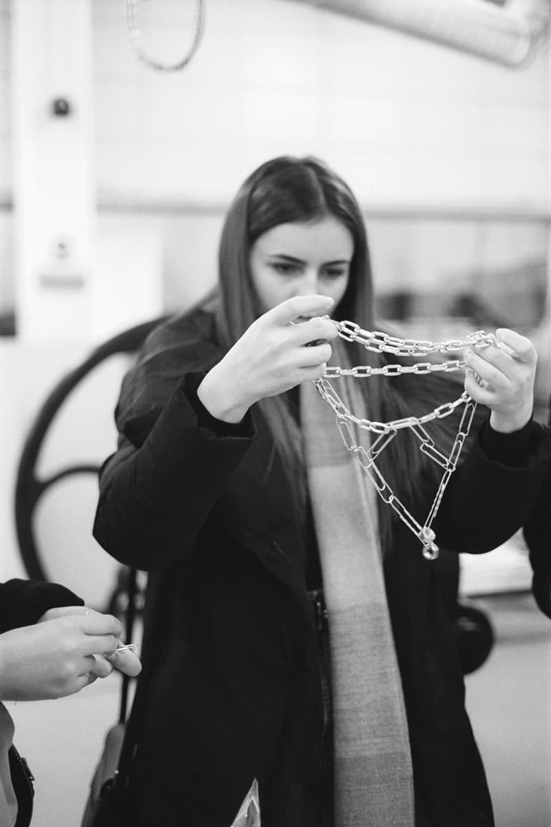 aries hillier bartley jewelry jewellery spring summer 2020 fall winter islington college campaign charms necklace paper clip temple bunny
