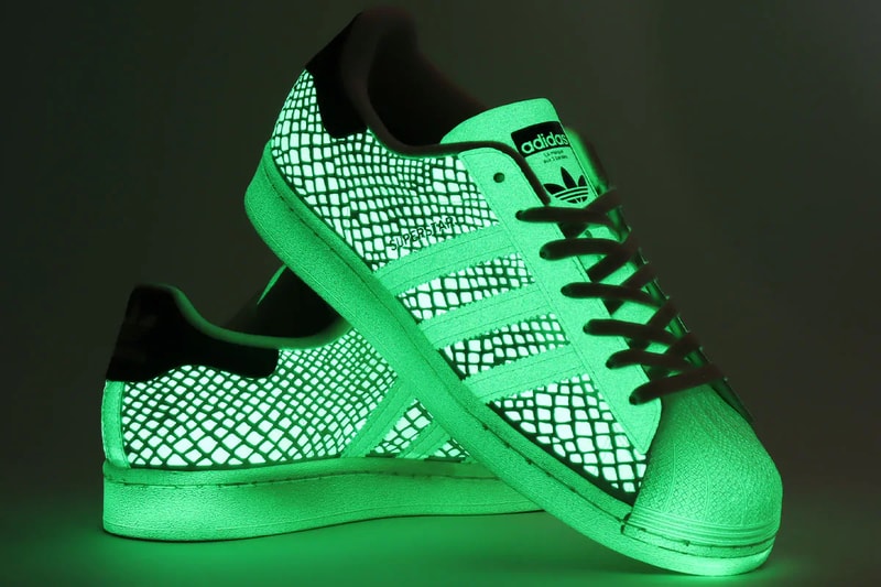 atmos adidas originals superstar g r snk reflective glow in the dark t shirt shorts official release date info photos price store list buying guide