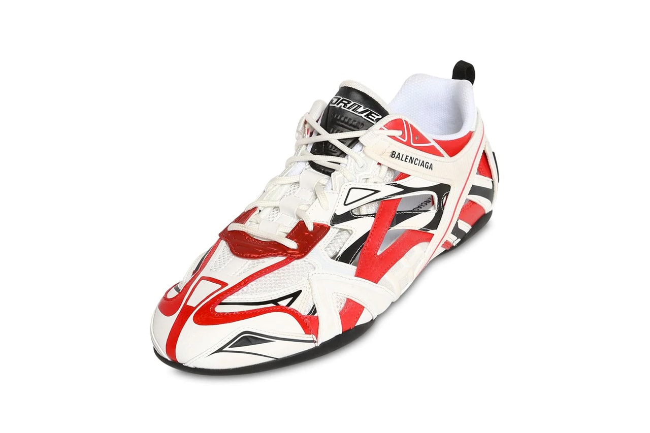Balenciaga Drive Sneakers White Red 72I OFY002 menswear streetwear spring summer 2020 collection shoes sneakers trainers runners kicks