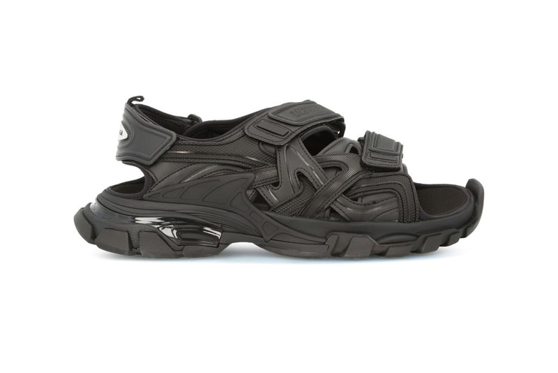 Balenciaga Track Sandal in Matte Black footwear kicks shoes sandals triple s track sneakers 