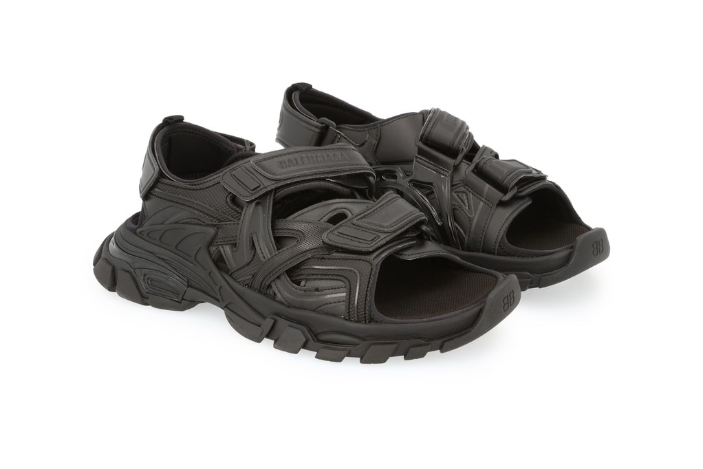 Balenciaga Track Sandal in Matte Black footwear kicks shoes sandals triple s track sneakers 