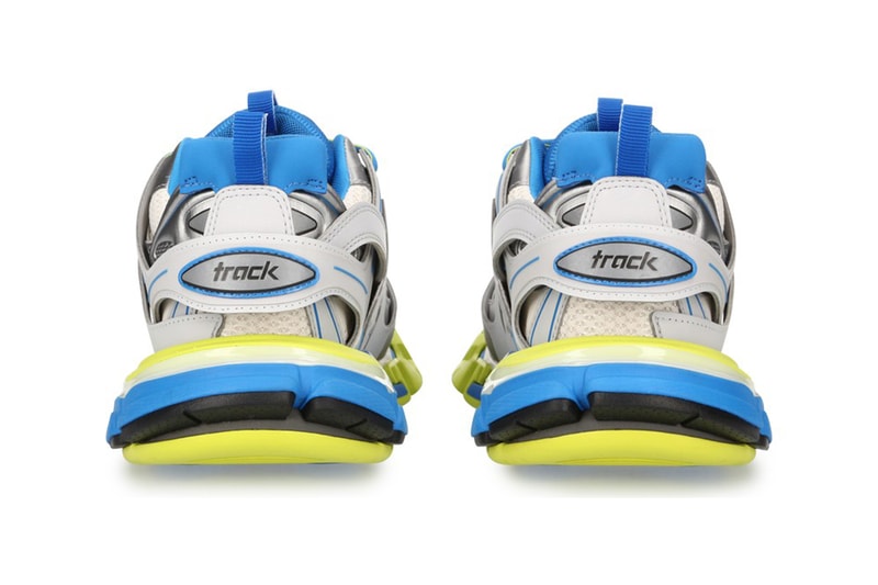 Balenciaga track sneaker grey blue yellow colorway tyres sneaker release date info where to cop buy