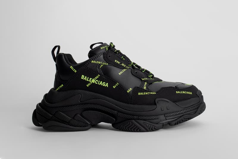 balenciaga triple s chunky sneaker dad shoe red black neon green official release date info photos price store list buying guide