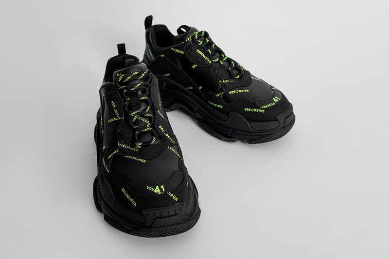 balenciaga triple s chunky sneaker dad shoe red black neon green official release date info photos price store list buying guide