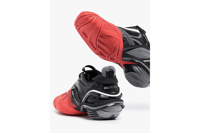 Balenciaga Tyrex Sneaker "Black/Red" Bred Colorway Release Information Futuristic Footwear Drop Demna Gvasalia 3M Technical Shoes Closer Look