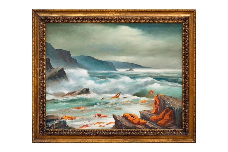 banksy Sothebys Mediterranean Sea view 2017 artwork graffiti street art children's hospital stroke unit auction raise money