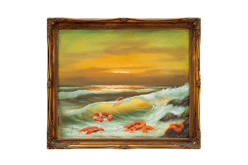banksy Sothebys Mediterranean Sea view 2017 artwork graffiti street art children's hospital stroke unit auction raise money