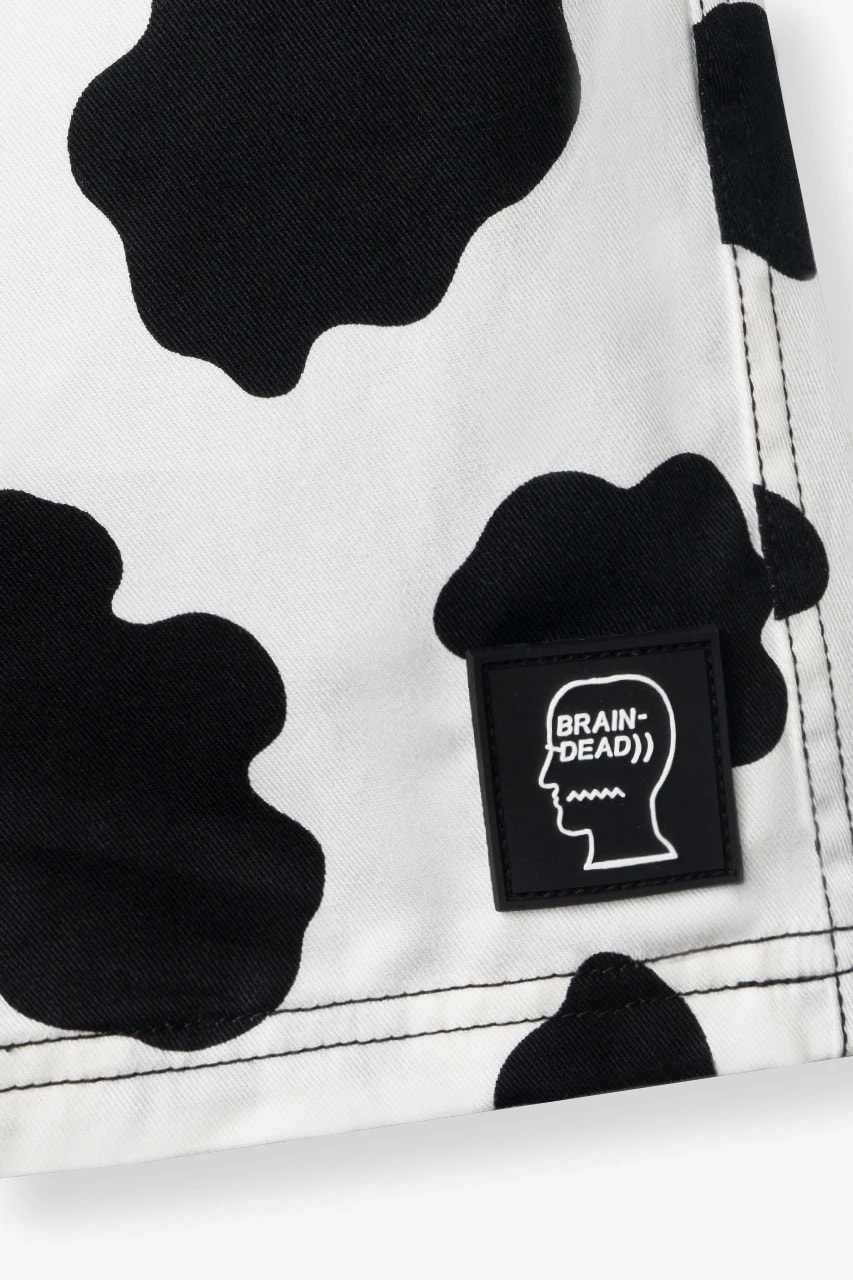 Brain Dead Cow Print Cushion Shorts Drop Date Release Information Closer Look Summer Collection Homeware Nuclear Head Assisted Living™ Made in U.S.A. Contrast Print SS20 Kyle Ng