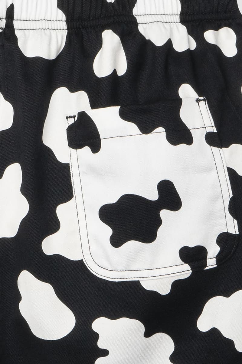 Brain Dead Cow Print Cushion Shorts Drop Date Release Information Closer Look Summer Collection Homeware Nuclear Head Assisted Living™ Made in U.S.A. Contrast Print SS20 Kyle Ng