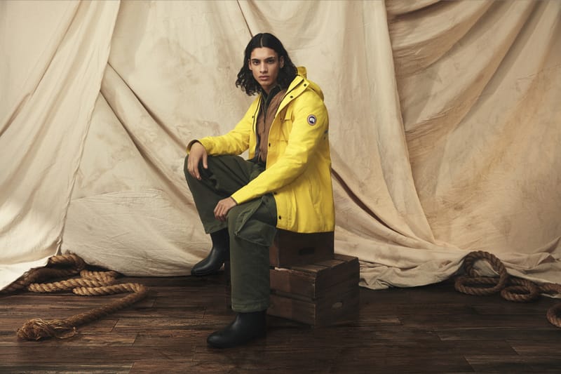 yellow goose jacket