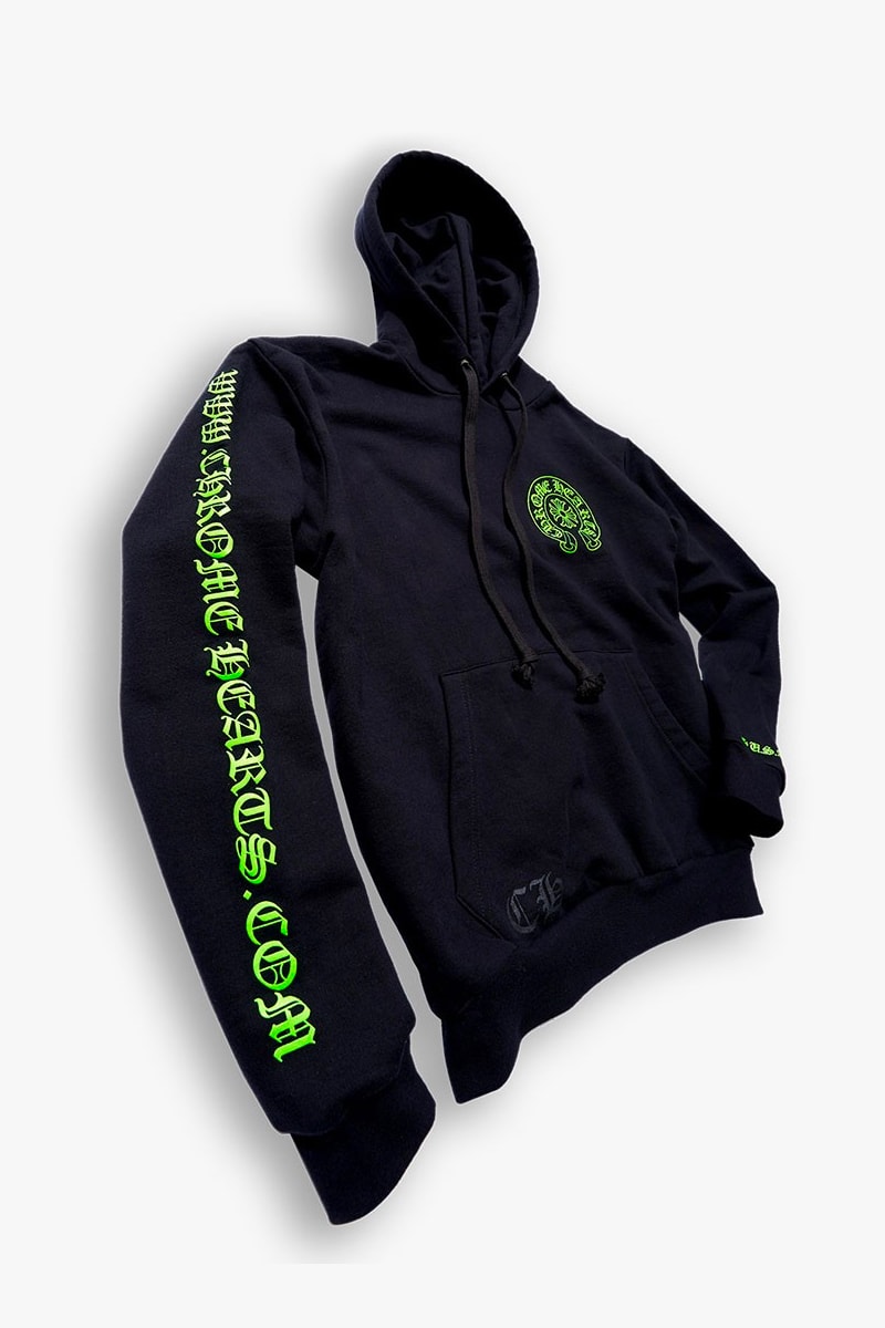 Chrome Hearts Hoodie Online Release Black Neon Green Buy Price Info