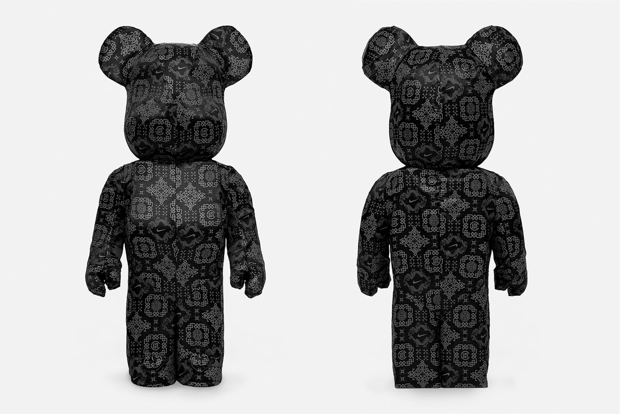 CLOT Nike Medicom Toy BE@RBRICK Black Silk 1000 Release Info Buy Price