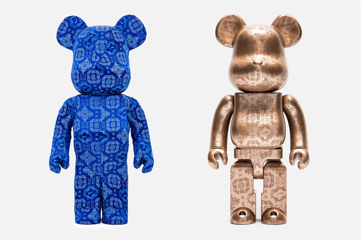 CLOT Nike Medicom Toy BE@RBRICK Black Silk 1000 Release Info Buy Price