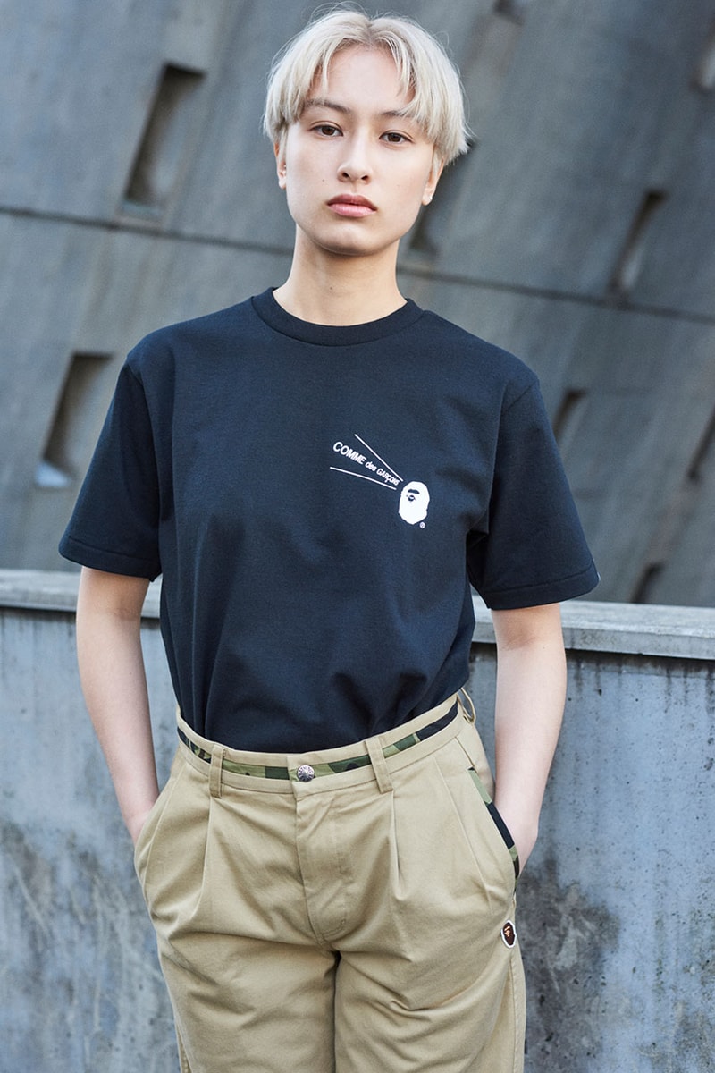 COMME des GARÇONS x BAPE Osaka Store Collaboration collection tee shirts release date info buy july 23 shop 
