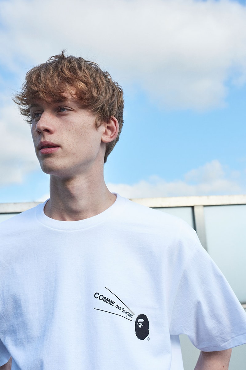 COMME des GARÇONS x BAPE Osaka Store Collaboration collection tee shirts release date info buy july 23 shop 