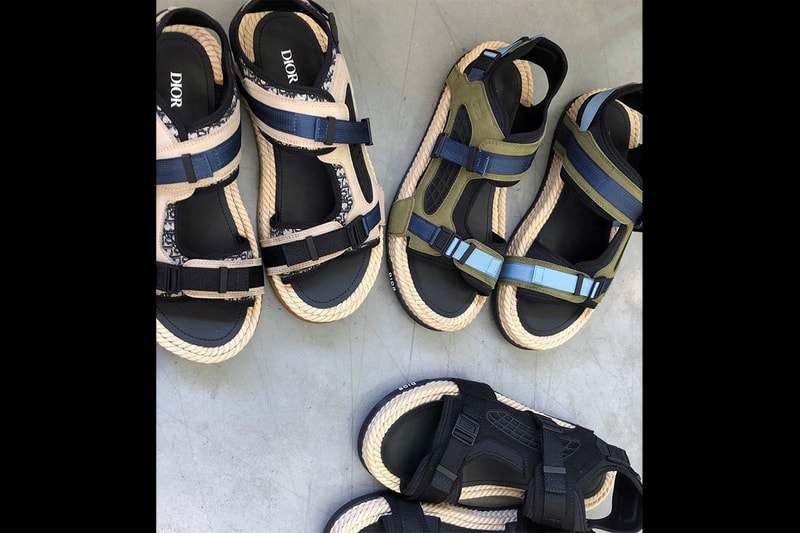 Dior Spring/Summer 2021 Sandals Footwear Collection Thibo Denis SS21 Kim Jones Runway Presentation Closer Look Drops Oblique Monogram CD Straps